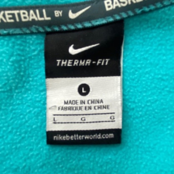 Nike Men's Basketball Therma-fit Elite Full Zip Jacket Hoodie Aqua Blue Size L - Picture 5 of 13